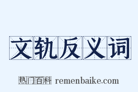 文轨反义词是什么意思的图片